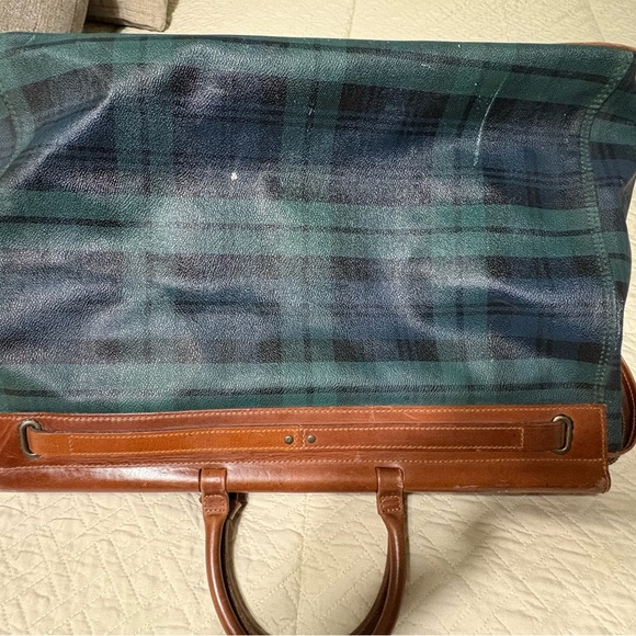 Vintage large Ralph Lauren   Plaid Black watch Boston Carry On Luggage Bag - Picture 2 of 16